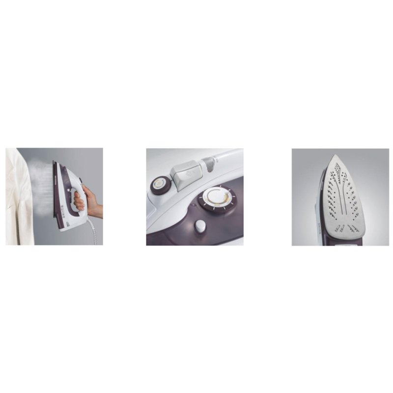 SEVERIN fer à vapeur BA 3210, blanc/lilas, 2500 watts
